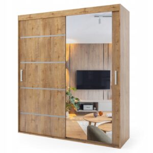 Szafa przesuwna dwudrzwiowa - MATERA 130 x 255 cm, 18 mm