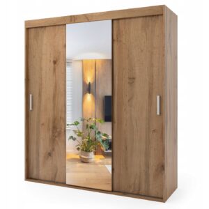 Szafa przesuwna trzydrzwiowa - IBIZA 190 x 215 cm, 18 mm