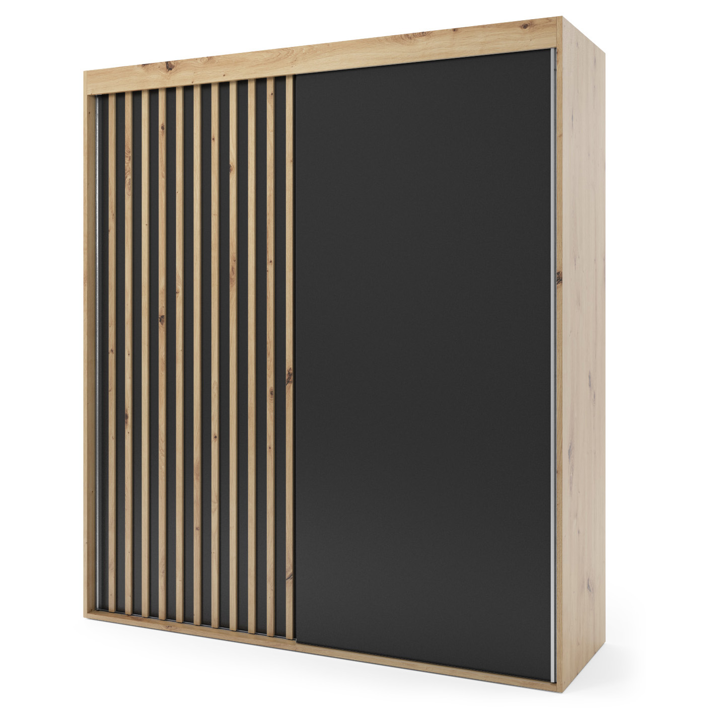 ..Szafa przesuwna dwudrzwiowa z lamelami - ALGERO 170 x 235 cm, 18 mm