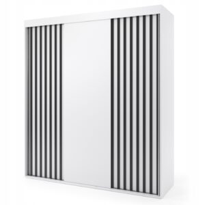 Szafa przesuwna trzydrzwiowa z lamelami - LAGOS 200 x 235 cm, 18 mm