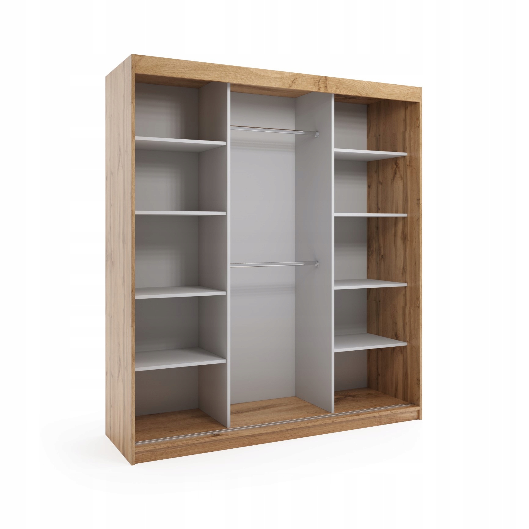 Szafa przesuwna trzydrzwiowa - MOLI Dąb WOTAN 230 x 205 cm, 16 mm... - obrazek 8