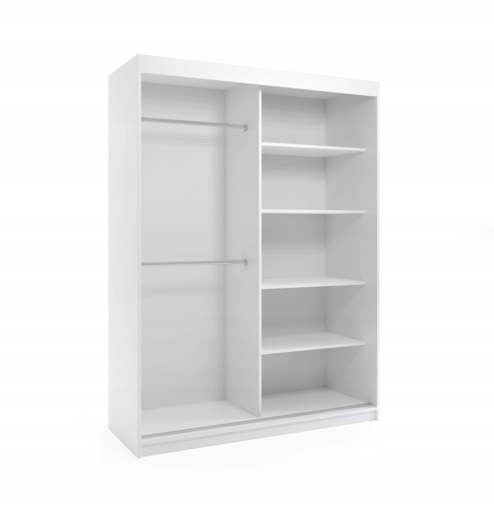 Szafa przesuwna dwudrzwiowa - PARIS Biała 140 x 205 cm, 16 mm - obrazek 7