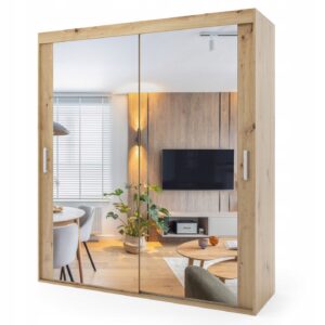 Szafa przesuwna dwudrzwiowa - MADRYT 140 x 205 cm, 18 mm