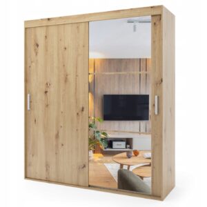 Szafa przesuwna dwudrzwiowa - MERIDA 140 x 205 cm, 18 mm