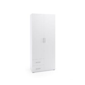 Szafa dwudrzwiowa GABI 3 bez lustra 80 x 190 x 46 cm BIAŁA