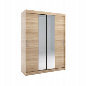 Szafa przesuwna dwudrzwiowa - PARIS Sonoma 120 x 205 cm, 16 mm