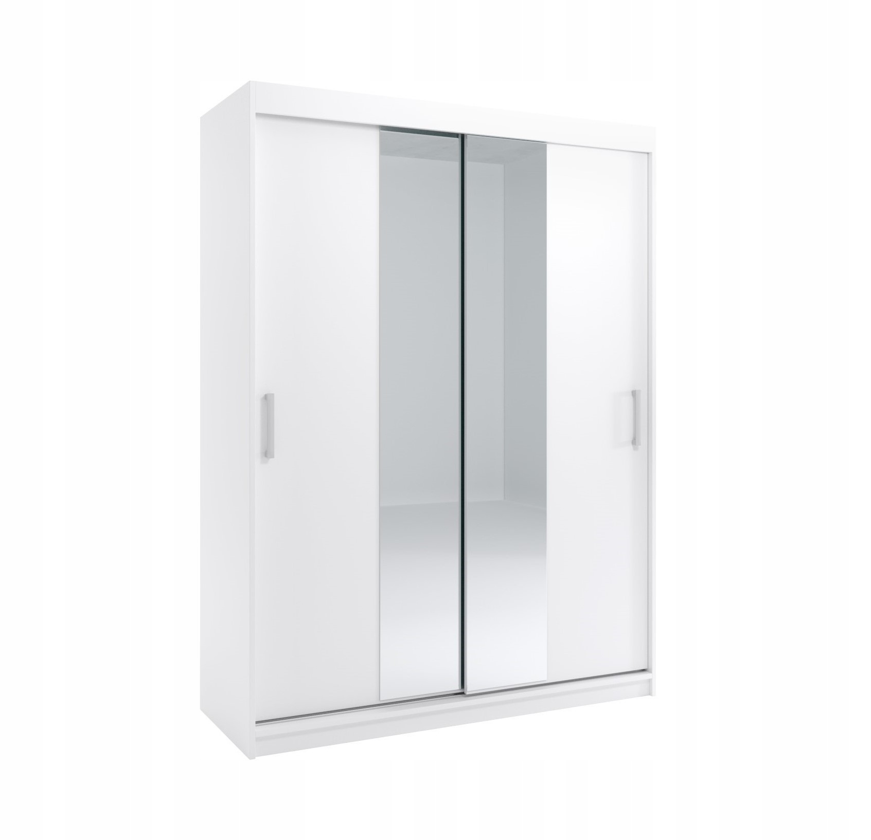 Szafa przesuwna dwudrzwiowa - PARIS Biała 140 x 205 cm, 16 mm