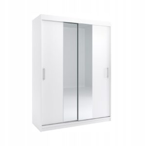 .Szafa przesuwna dwudrzwiowa - PARIS Biała 100 x 205 cm, 16 mm