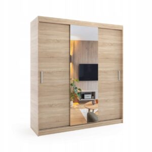 Szafa przesuwna trzydrzwiowa - MOLI Sonoma 180 x 205 cm, 16 mm...