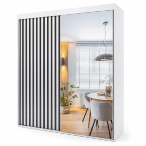 ..Szafa przesuwna dwudrzwiowa z lamelami - PORTO 160 x 265 cm, 18 mm