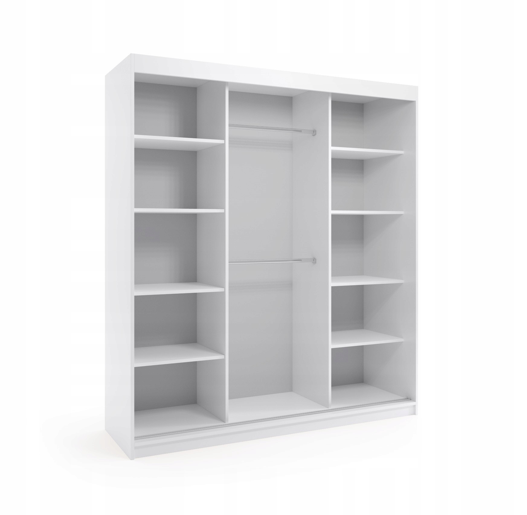 Szafa przesuwna trzydrzwiowa - MOLI Biały + Dąb Sonoma 220 x 205 cm, 16 mm - obrazek 7